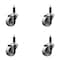 Service Caster 3'' Semi Steel Wheel Swivel 1'' Expanding Stem Caster Set, 4PK SCC-EX20S314-SSS-1-4 - alternate 1